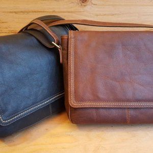 Leather crossbody bag computer bag